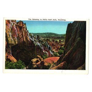 Gateway To Hells Half Acre Wyoming Vintage Postcard Stunning Scenic Landscape